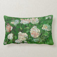Vincent van Gogh,Pink Roses green pillow Pillows