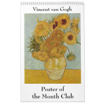 Vincent van Gogh Poster of the Month Club Wall Calendar