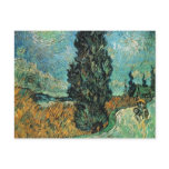 vincent van gogh - road with cypress and star post card