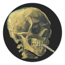 Vincent Van Gogh - Scull with Cigarette stickers