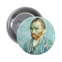 Vincent Van Gogh Self Portrait Blue Pin