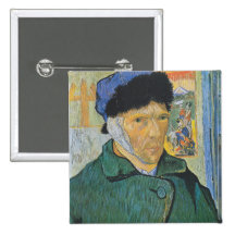 Vincent Van Gogh - Self Portrait Buttons