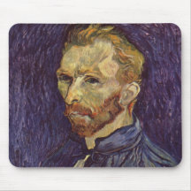 Vincent Van Gogh Self Portrait dark eyes Mousepad