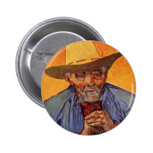 Vincent Van Gogh - Self Portrait Elderly Button