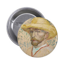 Vincent van Gogh - Self-portrait Pinback Buttons