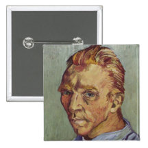 Vincent Van Gogh Self Portrait Shaven Button