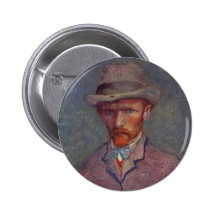 Vincent Van Gogh Self Portrait Suit Pinback Buttons