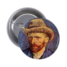 Vincent van Gogh - Self-Portrait with Felt Hat Pins
