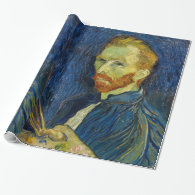 Vincent Van Gogh Self Portrait With Palette Wrapping Paper