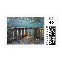 Vincent Van Gogh - Starlight Over the Rhone stamps