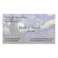Vincent van Gogh, Starry Night Business Card Templates