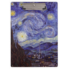 Vincent Van Gogh Starry Night Clipboard