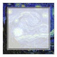 Vincent van Gogh, Starry Night Personalized Invitation