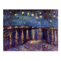 Vincent Van Gogh - Starry Night on Rhone Post Cards