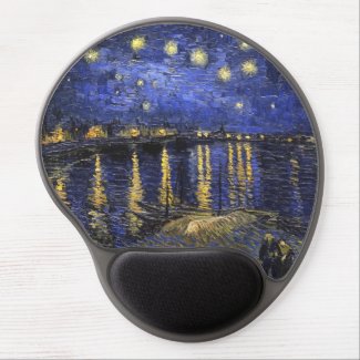 Vincent Van Gogh Starry Night Over The Rhone Gel Mouse Pad