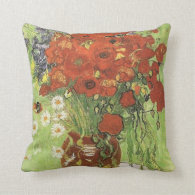 Vincent van Gogh, Still life - Red poppies... Pillow