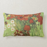 Vincent van Gogh, Still life - Red poppies... Throw Pillows
