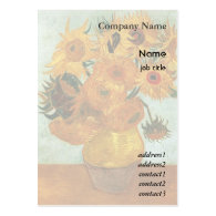 Vincent van Gogh, Sunflowers Business Card Template