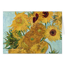 Vincent Van Gogh Sunflowers Card
