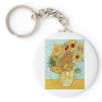 Vincent Van Gogh Sunflowers Key Chain