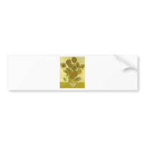 Vincent van Gogh sunflowers vase flowers art Bumper Stickers