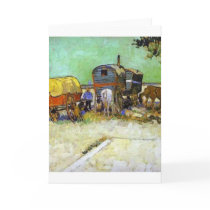 vincent van gogh- the caravans - gypsy camp near a cards by rahulbiswas vincent van gogh- the caravans - gypsy camp near a cards