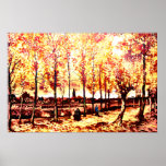 Vincent Van Gogh - The poplars in Nuenen 2 Poster