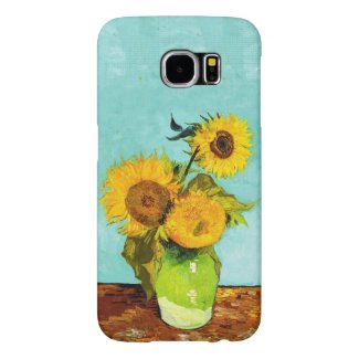 Vincent Van Gogh Three Sunflowers In A Vase Samsung Galaxy S6 Cases