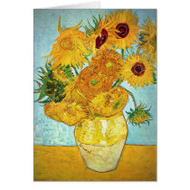 Vincent van Gogh - Vase with 12 Sunflowers Greeting Card