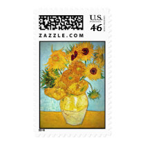 Vincent van Gogh -  Vase with 12 Sunflowers  Stamp