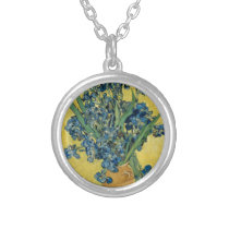 Vincent Van Gogh Vase With Irises Vintage Art 1890 Personalized Necklace