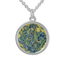 Vincent Van Gogh Vase With Irises Vintage Art 1890 Pendants