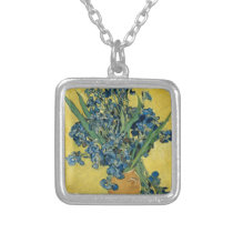 Vincent Van Gogh Vase With Irises Vintage Art 1890 Custom Necklace