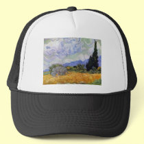 Vincent van Gogh - Wheat Field with Cypresses hats by tartanphoenix Vincent van Gogh - Wheat Field with Cypresses hats