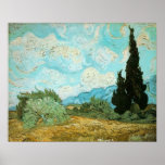 Vincent Van Gogh - wheat field with cypresses Print
