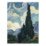Vincent van Gogh Wheat Fields With Cypresses Postcard