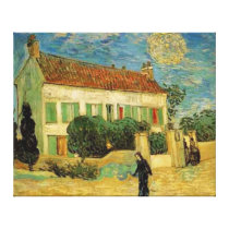 VINCENT VAN GOGH - WHITE HOUSE AT NIGHT CANVAS CANVAS PRINT