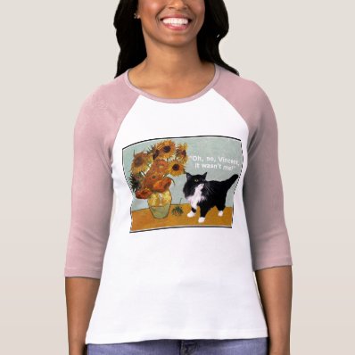 Vincent Van Gogh&#39;s Naughty Kitten Tshirts