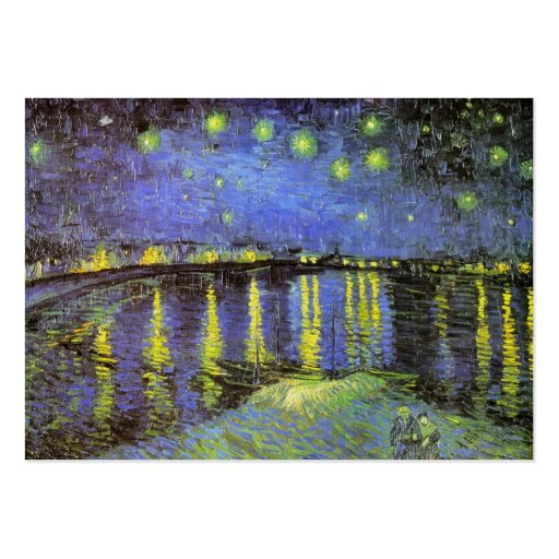 Vincent van Gogh's Starry Night Over the Rhone Business Card Templates (back side)