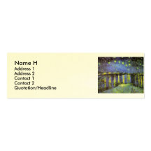 Vincent van Gogh's Starry Night Over the Rhone Business Cards