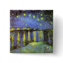 Vincent van Gogh's Starry Night Over the Rhone Button