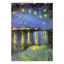 Vincent van Gogh's Starry Night Over the Rhone Greeting Card