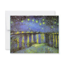Vincent van Gogh's Starry Night Over the Rhone Personalized Announcement