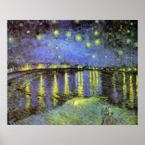 Vincent van Gogh's Starry Night Over the Rhone Print