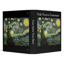 Vincent van Gogh's The Starry Night (1889) Vinyl Binder
