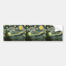 Vincent van Gogh's The Starry Night (1889) Bumper Stickers
