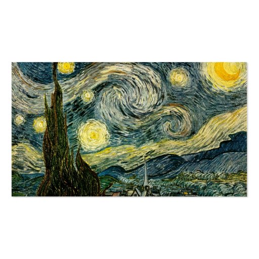 Vincent van Gogh's The Starry Night (1889) Business Card Templates (back side)