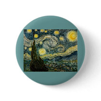Vincent van Gogh's The Starry Night (1889) Pinback Button