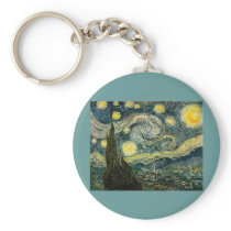 Vincent van Gogh's The Starry Night (1889) Keychain