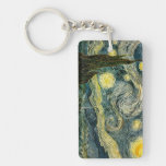 Vincent van Gogh's The Starry Night (1889) Rectangular Acrylic Key Chain